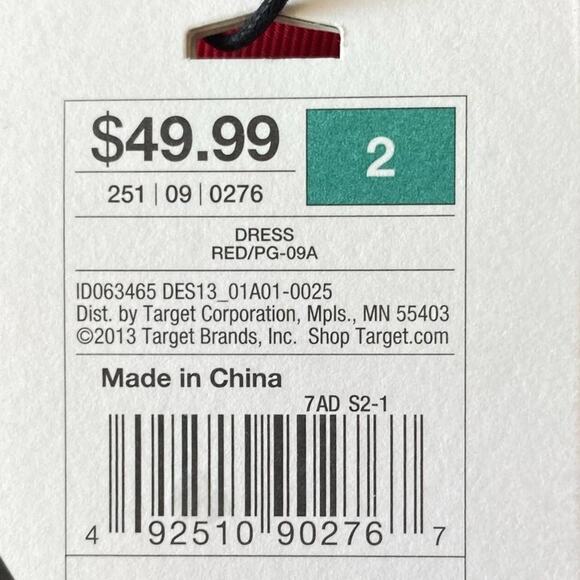 Prabal Gurung For Target Red Black Panel A-Line Mini Dress Sundress NWT - Picture 9 of 13